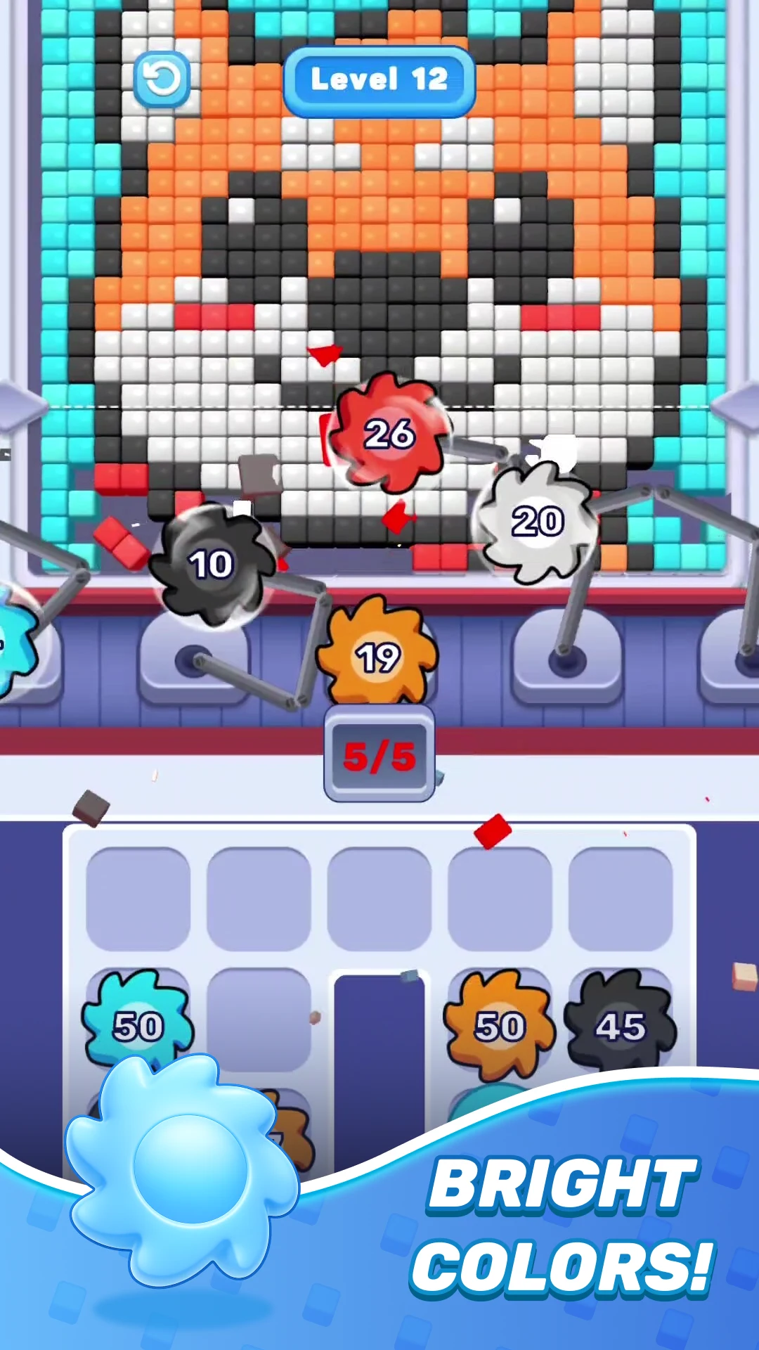 Pixel Pop Saw: Color Jam screenshot